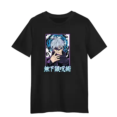 Anime Satoru Gojo Jujutsu Kaisen T-shirt Japanese Manga Gift Kids Adult Tee • £15.99