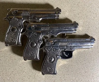 ROCK REBEL Belt Buckle With 3 Pistols Guns • $12