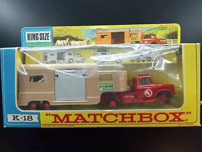 Matchbox K-18 Articulated Horse Van 1966  In Original Un Punched Box • $165