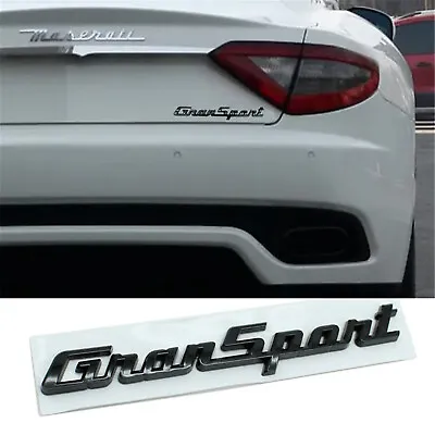 For Maserati Gransport Glossy Black Rear Badge Emblem Look Deck Lid Trunk Decal • $22.95