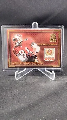 99 Crown Royale Card-Supial TERRELL OWENS W/ Mini BARRY SANDERS 49ers LIONS L@@K • $9.99