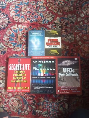 Lot Of 5 UFOLOGY Books UFO Alien Space Alternate Dimension • $10