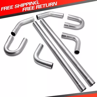 2 INCH Custom Exhaust Tubing Mandrel Bend Pipe Straight U-Bend 90° Kit 8PCS • $71.99