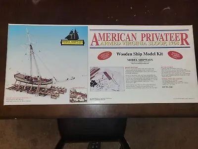 Model Shipways #2160 American Privateer Armed Virginia Sloop 1/48 Scale. Rb  • $84.99