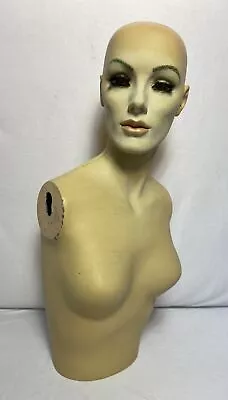 Vintage Realistic Fiberglass Female Mannequin Torso WC437 Lashes Make Up • $179