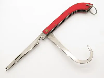 Vintage 1950s Seki Japan Folding Fishing Knife 2 Blade Gaff Hook Saw • $64.95