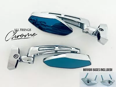 $159.99 • Buy Zx14 Chrome Mirrors W/ Mirror Bases 2006-2020 Kawasaki Ninja Zx-14