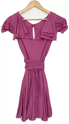 Zac Posen X Target Ruffled Sailor Dress Magenta Sz M • $10