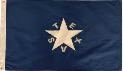 12X18 VINTAGE TEA Embroidered 100% Cotton Texas Lorenzo De Zavala BOAT Flag • $27.76