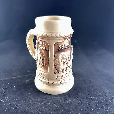 Antique Mini Beer Stein Heidelberg Koln Frankfurt Germany Salt Glazed Stoneware • $21.99