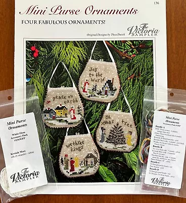 Victoria Sampler - Mini Purse Ornaments With Embellishment Packs • $49.99