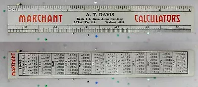 MARCHANT CALCULATORS 1945 Advertising Calendar Ruler • Atlanta GA • $10