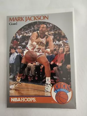1990-91 NBA Hoops (#205) Mark Jackson (With Menendez Brothers In Background) • $1
