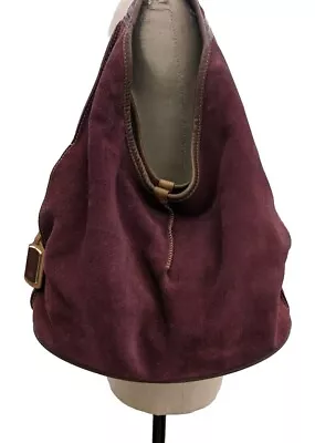 UGG Suede Hobo Bag Burgundy Wine Slouch Tote Australia Handbag  • £110