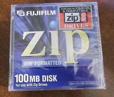 8 Fujifilm 100mb Zip Disks NEW & SEALED!! • $19.95