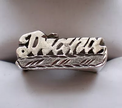 Beautiful Vintage Solid 10K White Gold DIANA  DIANA  Name RING 10kt  • $475