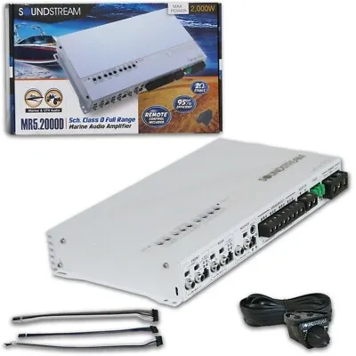 Soundstream Mr5.2000d 2000 Watt Class D 5-channel Marine Car Amplifier Amp White • $189