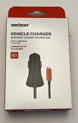 Verizon Micro USB Car Charger Fast Charge VPCQC3MICR-M 75% Faster W/LED Light • $5