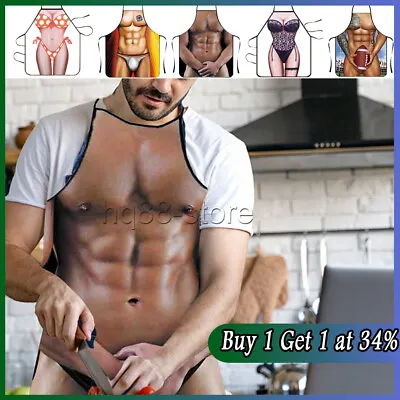 Chef Apron Sexy Funny Novelty Bbq Cooking Aprons Kitchen Gift For Men Or Women • £3.96