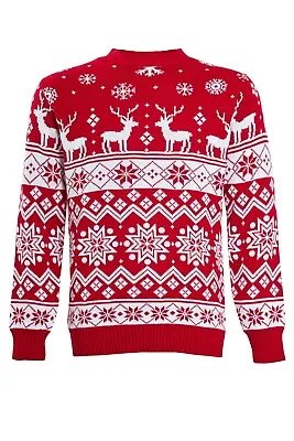 Womens Family Christmas Jumper Unisex Mens Xmas Knit Sweater Novelty • £10.99