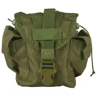 NEW Military Style Tactical Survival MOLLE 1 Qt Canteen Cover Pouch OD GREEN OLV • $24.95