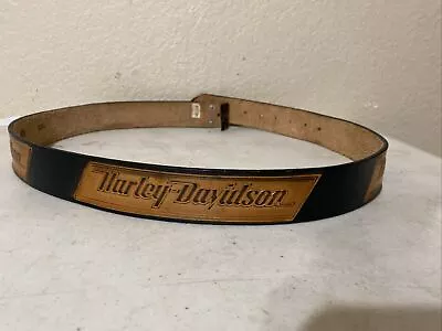 Vintage Rare Pattern Genuine Leather Harley Davidson Belt  1957 • $100