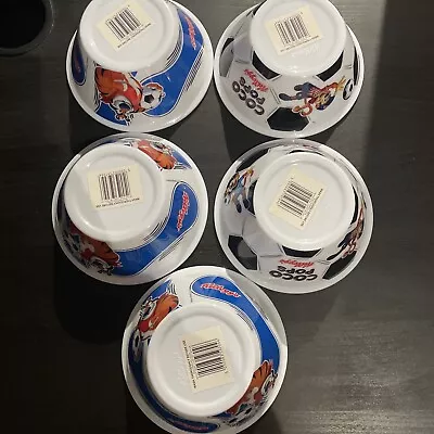 £12.12 • Buy 5 X Kelloggs Plastic Cereal Bowls Frosties & Coco Pops Football Themed Bowl