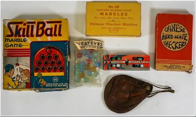 Vintage MARBLE Sets & CHINESE CHECKER Marbles • $79.99