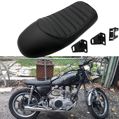 Cafe Racer Seat Hump Saddle Black For Yamaha DT125 XS650 XS850 XJ550 XT500 SR500 • $59.70