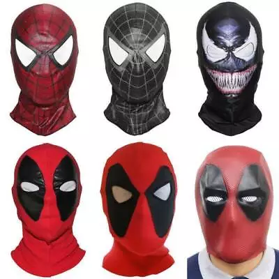Halloween Headgear Mask Spiderman Deadpool Venom Party Cosplay Costume Props AU • $21.29