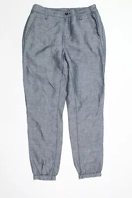 J.Crew Chambray Pants Womens 2 Blue Lightweight Linen Cotton Cuffed Casual • $17.97