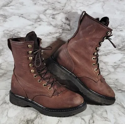 Masterson RB881 Brown Leather Work Boots / Men's Size 7D / Good Condition  • $34.99