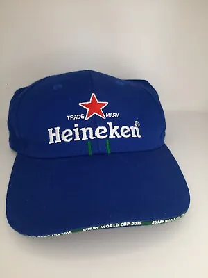 Heineken 2015 Rugby World Cup Beer Baseball Hat Cap Adjustable Blue VGC • $24