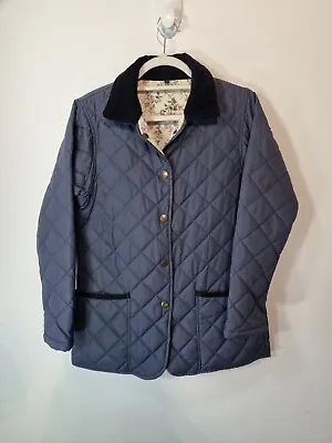 £13.99 • Buy Sherwood Forest Navy Blue Quilted Jacket Size 10 Coat Equestrian Thorndale