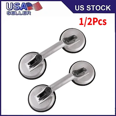 1/2Pcs Heavy Duty Aluminum Double Jaw Glass Vacuum Suction Cups Lift Large Glass • $13.29