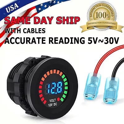 Waterproof CAR Battery Meter DC 12V Voltmeter LED Digital Display Voltage Gauge • $10.49