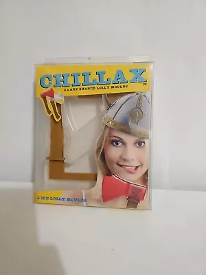 Novalty Chillax 2x Plastic Freezable Axe Shaped Ice Lolly Moulds BNIB • £5