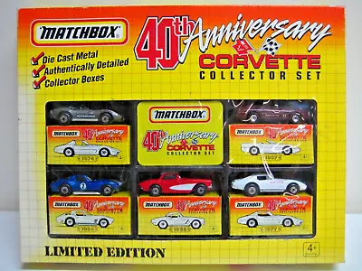 Matchbox 1993 40th Year Anniversary Corvette 5 Pack - Open • $2.49