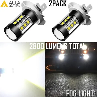 Alla Lighting H7 16-LED 80W-Chip High Power Cornering Light Bulbs Lamps White2x • $29.98