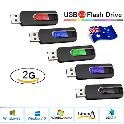 Lot USB 2.0 Flash Drive Pen Thumb Drive Memory Stick 2GB U Disk Storage • $27.99