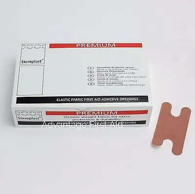 Premium Elastic Fabric First Aid Sticking Plasters (50) Knuckle / Anchor • £7.99