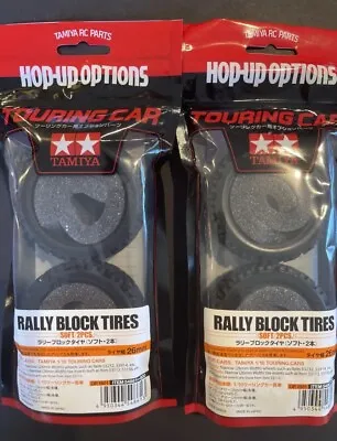 Tamiya OP1861 54861 Rally Block Tires Soft 4pcs 26mm 1/10 Touring /TT01/TT02/TRF • $19.99
