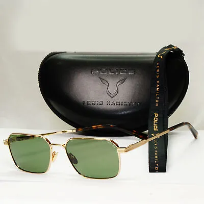 Police X Lewis Hamilton Sunglasses F1 Gold Green SPL G33 Lewis 45 COL 0300 • $145.27