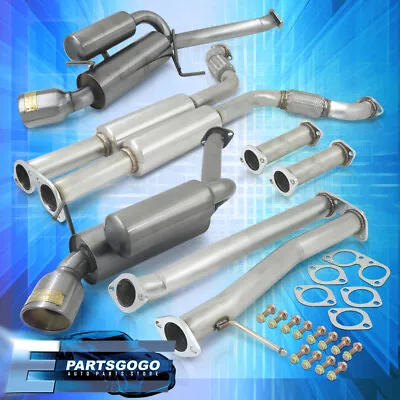 For 03-09 Nissan 350Z Z33 G35 60mm Cat Back Exhaust System 4  Dual Gunmetal Tips • $343.99