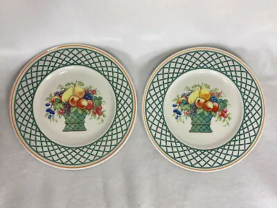 Villeroy & Boch Basket #1748 Porcelain Salad / Dessert Plates / Set Of 2  • $32