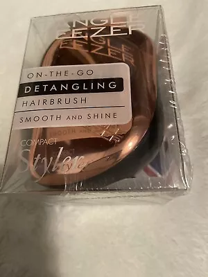 Tangle Teezer Rose Gold / Black Detangling Compact Styler Hairbrush • £10.80
