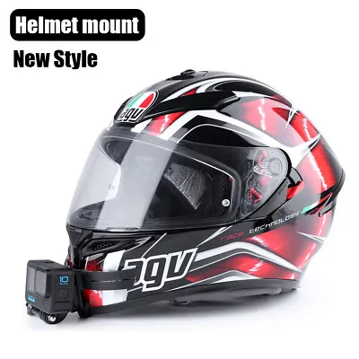 Helmet Chin Mount Holder For GoPro Hero 10 9 8 7 Yi 4K Insta360 Camera Strap • £5.99