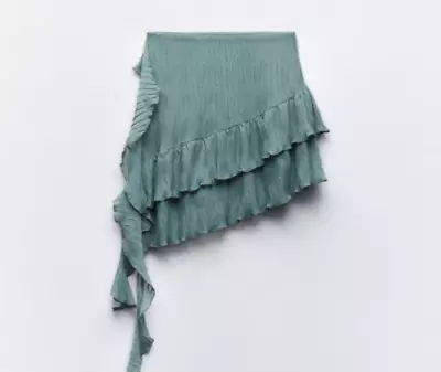 Zara Pleated Ruffle Skirt Super Cute Size Medium New • $20