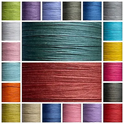 Paper Raffia 22 Colours 1m-90m Ribbon Decoration Scrapbooks DIY Crafts 9mm-35mm • £2.49