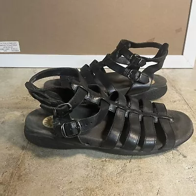 Earth Spirit Comfort Shoes Sandals Sintetico Gladiator Strappy Black Womens 10 • $24.99